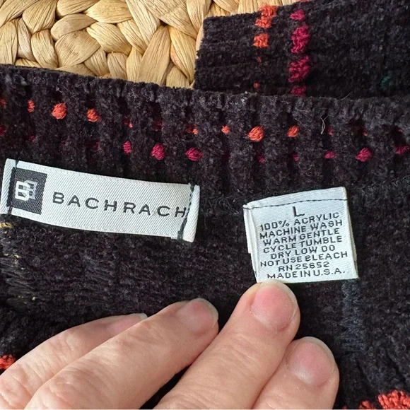 Vintage 90s Tundra for Bachrach Multicolor 3D Sweater Coogi Style Y2k Large - Picture 5 of 5